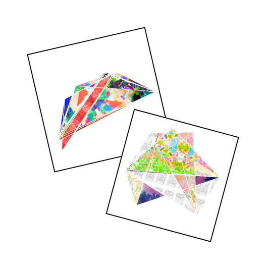 Couples Set: Astrology Chart Abstract Art Pair - 2 Digital Downloads