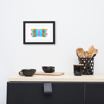 Heart Center Lantern Matte Framed Paper Art Print With Mat