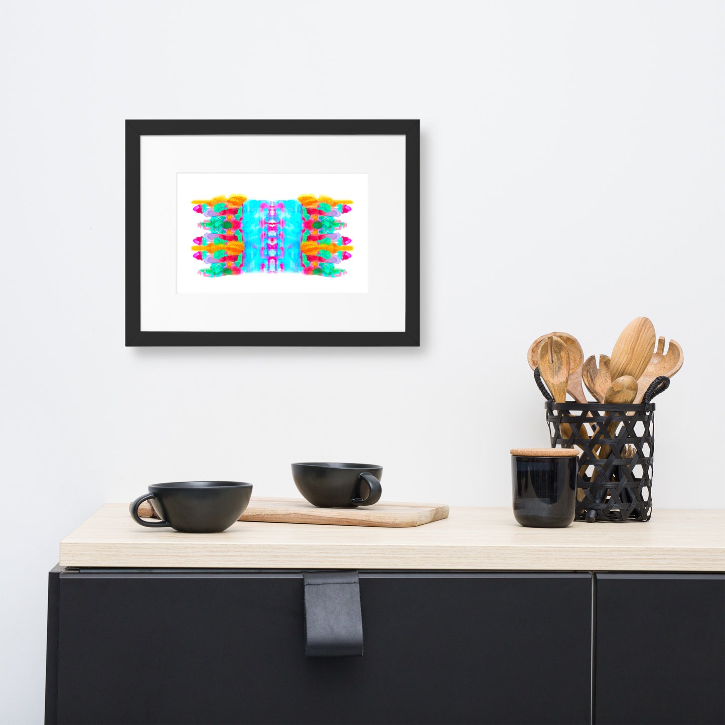 Heart Center Lantern Matte Framed Paper Art Print With Mat