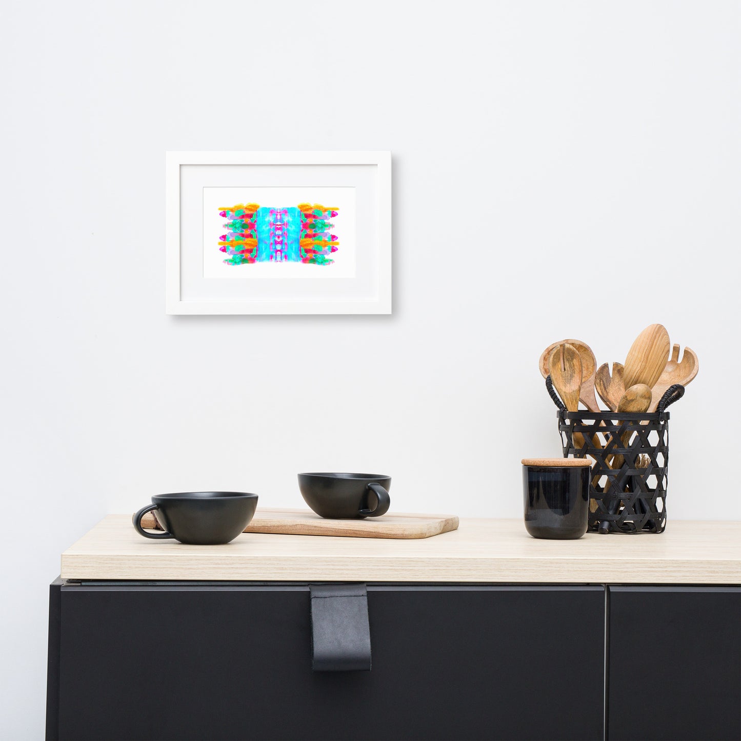 Heart Center Lantern Matte Framed Paper Art Print With Mat