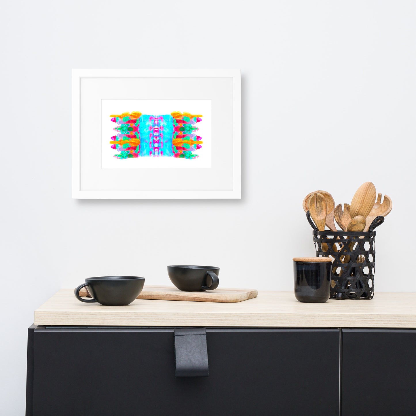 Heart Center Lantern Matte Framed Paper Art Print With Mat