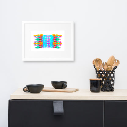Heart Center Lantern Matte Framed Paper Art Print With Mat