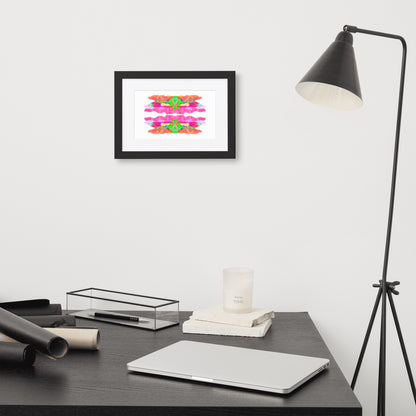 Abstract Framed Paper Art | Print With Mat | CRUH