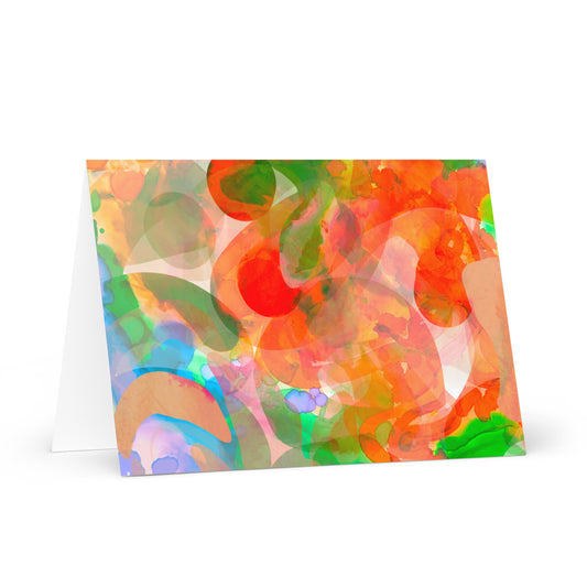 Tangerine Meltdown Greeting Card