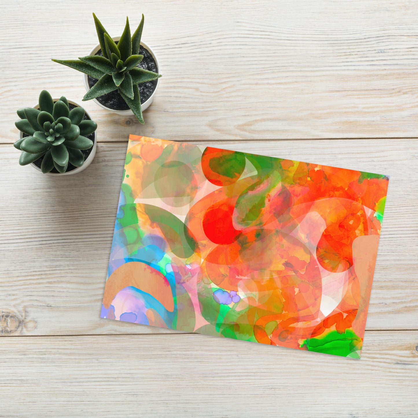 Tangerine Meltdown Greeting Card